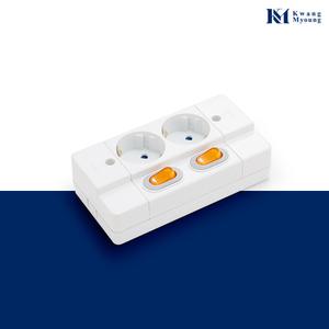 광명전기 국산 개별 노출 콘센트 2구 절전형 스위치 탭 16A 220V