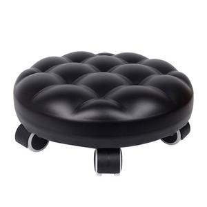 이동형 낮은의자 엠보형 블랙  바퀴달린 작업의자 바퀴5개 회전이동형의자 스툴 바닥청소의자