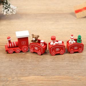 크리스마스 트리 원목 나무 기차 오너먼트 교회 어린이집 인테리어 파티 장식품 용품