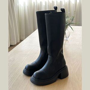 홀릭 HSM001 여자 롱부츠 천연소가죽 겨울 고급 부츠