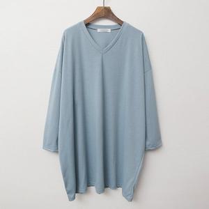 여성 빅사이즈 낫띵브이넥롱박스티 NOC513M305