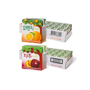 서울우유 오렌지나무 자두나무 각 150ml 24입씩 총 48입