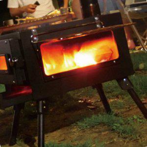 화목난로 캠핑 전원주택 스토브 투명 난로 장작 차박 불멍