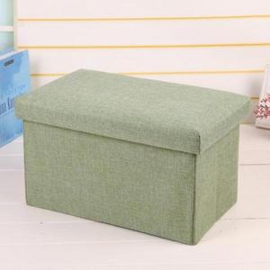그린 40x25cm 접이식 수납의자 패브릭 스툴스 풋스툴