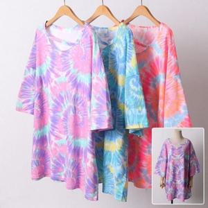 빅사이즈미시옷 빅사이즈 여성큰옷 반팔티 나염 305D4