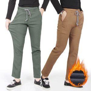 [더마인드]남성용 겨울 면스판 원단 밴딩 스판 팬츠 기모바지 밴딩바지 IN기모밴드바지