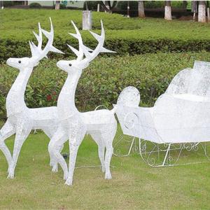 [BZJL8C8F_4C]LED 190cm 사슴썰매 세트 화이트 트리장식