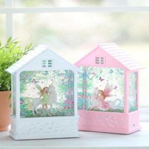 [HYIJQMGZ_4B]오르골 유니콘 요정 워터볼 핑크JS화이 2