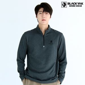 블랙야크 티셔츠 등산복상의 하프집업 기모 겨울 남자 반집업