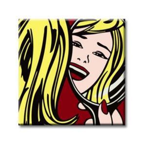 [IXHIOFB7_4B]그리기 페인팅 팝아트 거울 보는 소녀 25x25