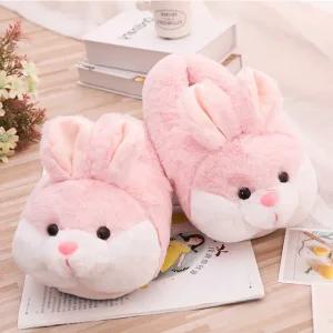 실내 슬리퍼 토끼 실내화 룸슈즈 양 털 방한 거실 층간소음 겨울 학교 털신 사무실 거실화