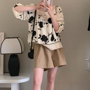 블라우스 여름티셔츠 바캉스 레이스자수 끝단 반팔티