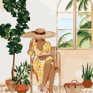 [BZJLGJTP_4C]하모니아트 유화그리기 세트 40x50 그녀