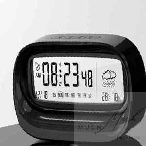 많이04 온습도계 탁상시계 블랙 온도습도계