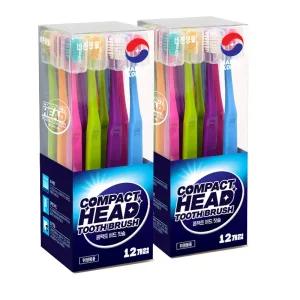 바른생활 콤팩트헤드 칫솔 초극세모 12입+12입