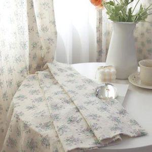 코티지플라워 빈티지 레이스 면 커튼 2color 아일렛형