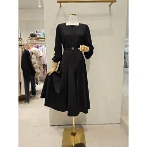 갤러리아 [SI]쉬폰소매 벨티드 플레어 롱원피스(SIJ2404OO)