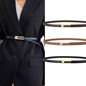 [엔비]모던벨트 슬림 여성 원피스 자켓 가죽 얇은 허리띠