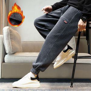 남성 융기모 포켓 밴딩 골덴바지 조거 팬츠 기모팬츠 털바지 조거팬츠 겨울바지