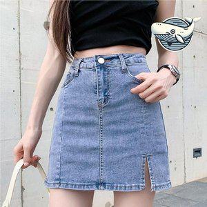 여름 활용 데님 미니 스커트 치마바지 청치마 (WFGQD2G)