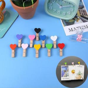 [HYD275M4_51AJ]하트모양 사진 인테리어 나무 집게 10P