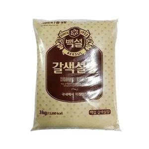 MZ푸드 CJ백설 갈색설탕 중백 3kg