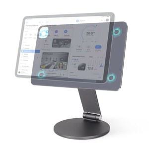 SUNFUNUSA 아이패드 호환 10 9인치 360 조절 가능한 회전식 데스크톱 홀더 태블릿 스탠드 업그레이드 애플제품 호환 PRO 11 1세대 AIR 4세대 접이식 스페이스 그레이