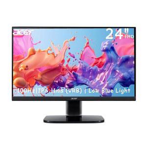 Acer 24인치 FHD - 게이밍 오피스 모니터 3면 보더리스 100Hz AMD 프리싱크 1ms(VRB) VESA 마운트 가능 조절 가능한 틸트 플리커 프리 로우 블루 라이트 눈부심 방지 HDMI /VGA 블랙