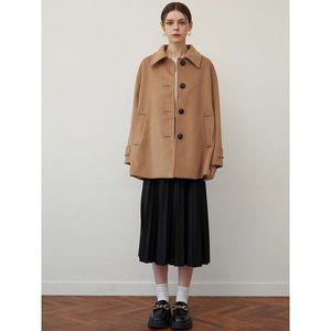 [르오트]메리포핀 울 케이프 하프 코트_P350130356