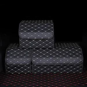 트렁크정리함 소형 블랙베이지 차량용 트렁크정리함 차량용수납함 세차도구함