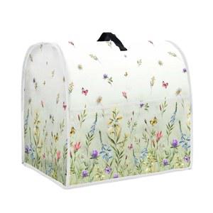 틸트 헤드용 NETILGEN 주방 스탠드 믹서 커버 4.5-5쿼트, 얼룩 방지 세척 가능 보호 전면 포켓 및 손잡이가 있는 전기 가전 제품 커버, 플로럴 그린