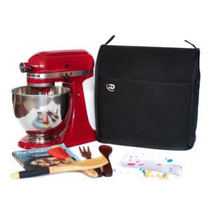 스탠드 믹서 먼지 커버 바이 드마르코는 키친에이드 틸 헤드 4-5 쿼트 클래식 전용, 주방 소형 가전, 액세서리 및 부착용 포켓이 있는 훌륭한 정리함(블랙)을 갖추고 있습니다