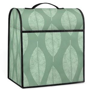 6~8쿼트 세이지 그린 아트 리프와 호환되는 주방 보조 믹서 커버 스탠드 먼지 지퍼 포켓 액세서리 가전 정리함 가방
