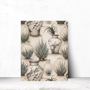 안다미로 달항아리 목화 도자기 동양화 화병 풍수그림 인테리어용그림액자