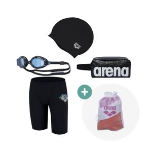 [아레나] 남성 수영복 세트 상품 A4FM1PM32 BLK 고주파주머니 증정