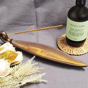 [BZI2LMML_51AJ]향초 우드 인센스스틱홀더 나뭇잎 우드홀