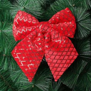 크리스마스장식 오너먼트 해피스 레드 왕리본