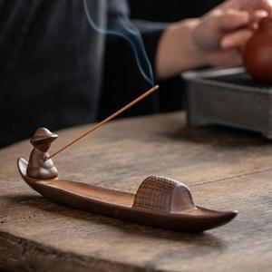 [BZI2IJ93_51AJ]인센스 홀더 스틱 트레이 받침대 향 뱃사공