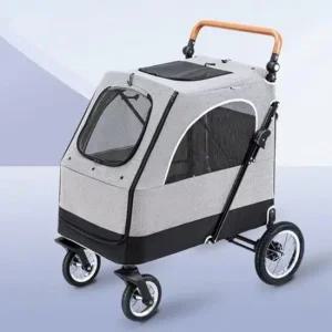 넓은내부 4면 메쉬창 안정적바퀴 애견 유모차 Z127620V
