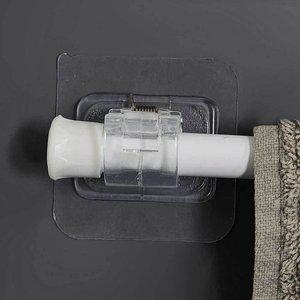 커튼봉설치 붙이는 고정걸이 커튼브라켓 고리 투명 (WFFTSO6)