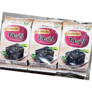 도시락 김 온천지 3단 15g 24개？업소용 식자재 식재료 대용량 식당용 단체 급식용