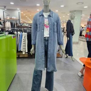 시슬리/애플아울렛/롱 셔츠형 데님 자켓 SADK03411