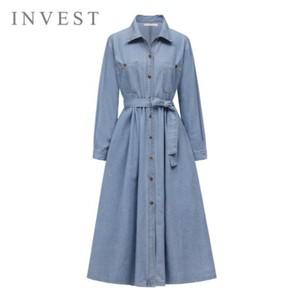 [인베스트] 투포켓벨티드데님원피스_IN5S1OP3041