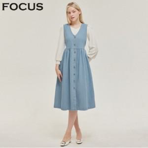 [포커스] V넥뷔스티에데님원피스_VF5S1OP3011