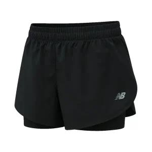 뉴발란스 스포츠 3인치 투인원 여성 반바지 블랙 WS51465-BK