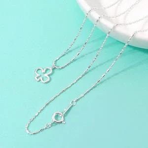 싼비즈 [8-657-23]순은목걸이줄 소세지 1mm 45cm 실버925 무도금 ,1개