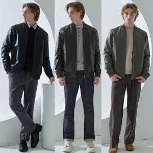 [헤스티지]남성 램스킨 블루종 가죽자켓