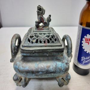 무거운 송대 청동 은상감 해태문 사각향로 길이13cm무게1.5kg 단초마을 골동품,수집품,도자기