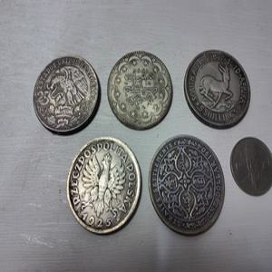 니켈은화 기념주화 5점일괄 지름4cm 단초마을 골동품,수집품,도자기