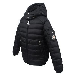 몽클레어 25SS 키즈 로고 다운 패딩 블랙 1A00050 597YF 999 8-10Y